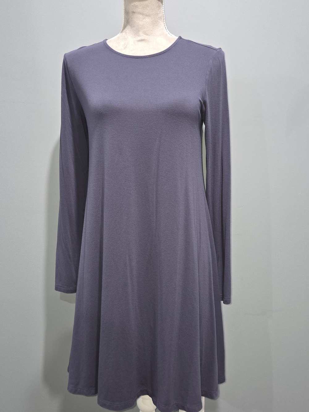 Old Navy Long-Sleeve A-Line Shift Dress in Dusty Blue -Small